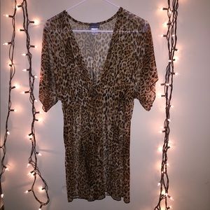 Jordan Taylor Cheeta Beach Mesh Cover Up